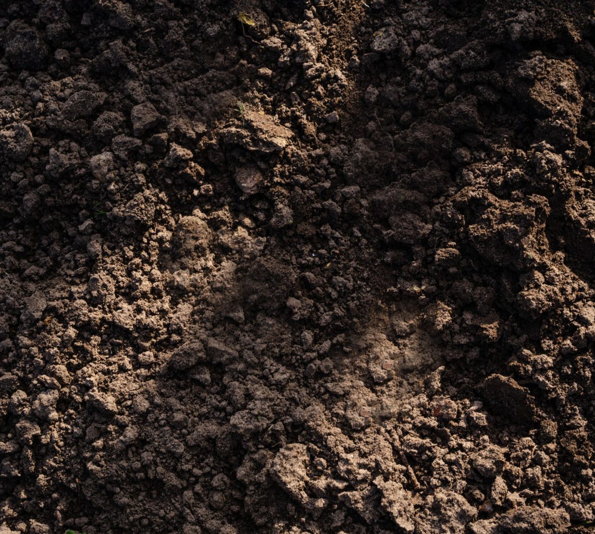 Detailed view of freshly tilled soil, perfect for planting in agriculture and gardening.